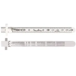 POCKET CLIP RULE DOUBLE SIDED METRIC - 150MM