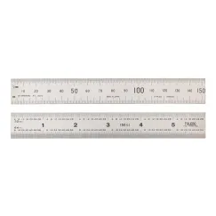 STAINLESS STEEL RULE DOUBLE SIDED METRIC & IMPERIAL - 150MM