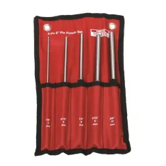 PIN PUNCH SET - HEAVY DUTY, EXTRA LONG 5 PC.