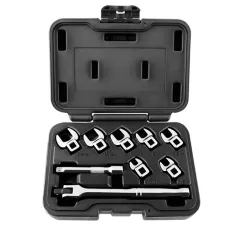 CROWFOOT WRENCH SET 1/4\" - METRIC STRAIGHT 9 PC