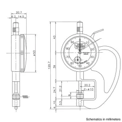 THICKNESS GAUGE METRIC LEVER TYPE - STANDARD