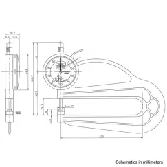THICKNESS GAUGE METRIC LEVER TYPE - DEEP