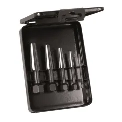 Screw Extractor Metal Case Set - Dual Edge 5 Pc