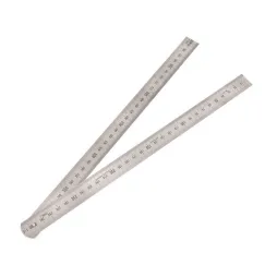 SINGLE SIDED STAINLESS STEEL FOLDING RULE METRIC - 600MM
