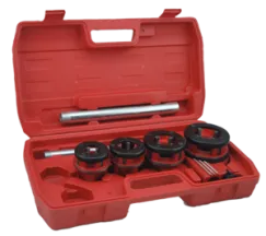 Garrick Hand Ratchet Pipe Threader Kit 4 Sizes 1/2\" to 1-1/4\" BSPT HRT125