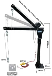 GARRICK 12V ELECTRIC UTE / SMALL TRUCK CRANE