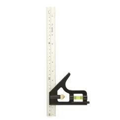 ADJUSTABLE COMBINATION SQUARE METRIC & IMPERIAL - 300MM