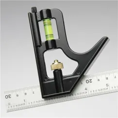ADJUSTABLE COMBINATION SQUARE METRIC & IMPERIAL - 300MM