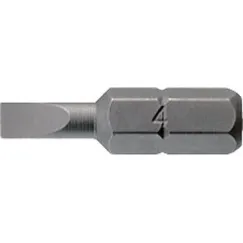 10PC 1/4IN HEX 0.6 X 4.5MM FLAT BIT 25MM