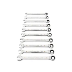 12 Piece 90T 12 Point Metric Combination Ratcheting Wrench Set