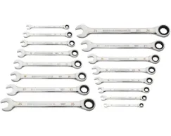 GEARWRENCH 16 PC 90-TOOTH 12 POINT METRIC COMBINATION RATCHETING WRENCH SET