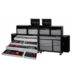 1013 PC COMBINATION TOOL KIT + 4X 26\" TOOL CHEST & 2X 53\" TOOL TROLLEY WITH SIDE CABINETS