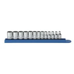 13 PC. 1/4\" DRIVE 12 POINT STANDARD METRIC SOCKET SET