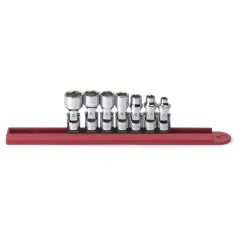 7 PC. 1/4\" DRIVE 6 POINT FLEX SAE SOCKET SET
