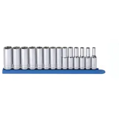 14 PC. 3/8\" DRIVE 6 POINT DEEP METRIC SOCKET SET