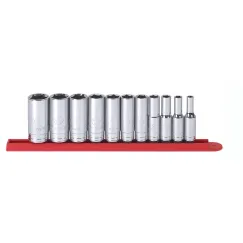 11 PC. 3/8\" DRIVE 6 POINT DEEP SAE SOCKET SET