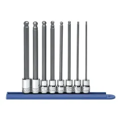 8 PC. 3/8\" DRIVE LONG BALL END HEX BIT METRIC SOCKET SET