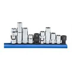 10 PC. 1/4\" & 3/8\" DRIVE 6 POINT 12MM SOCKET SET