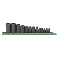 13 PC. 1/4\", 3/8\" & 1/2\" DRIVE EXTERNAL TORX® SOCKET SET