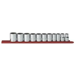 11 PC. 1/2\" DRIVE 12 POINT STANDARD SAE SOCKET SET