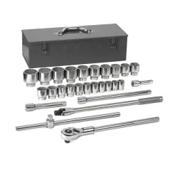 27 PC. 3/4\" DRIVE 12 POINT STANDARD SAE MECHANICS TOOL SET