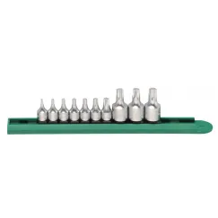 10 PC. 1/4\" & 3/8\" DRIVE STUBBY TORX® BIT DRIVER SOCKET SET