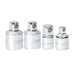 4 PC. 1/4\", 3/8\" & 1/2\" DRIVE ADAPTER SET