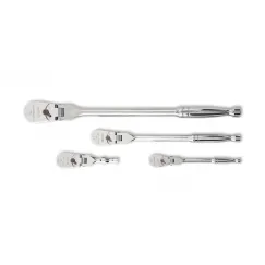4 PC. 1/4\", 3/8\" & 1/2\" DRIVE 120XP™ FLEX HEAD TEARDROP RATCHET SET