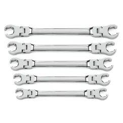 5 PC. FLEX HEAD FLARE NUT SAE WRENCH SET