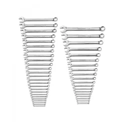 44 PC. 12 POINT LONG PATTERN COMBINATION SAE/METRIC WRENCH SET