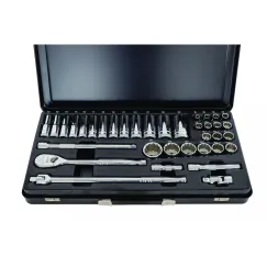 36PC METRIC 12PT STANDARD & DEEP SOCKET SET