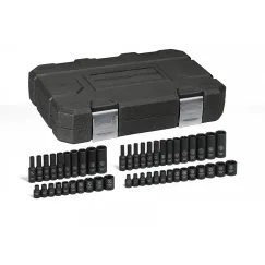 48 PC. 1/4\" DRIVE 6 POINT STANDARD & DEEP IMPACT SAE/METRIC SOCKET SET