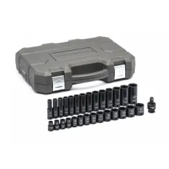 29 PC. 3/8\" DRIVE 6 POINT STANDARD & DEEP IMPACT METRIC SOCKET SET
