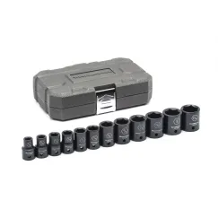 12 PC. 1/2\" DRIVE 6 POINT STANDARD IMPACT SAE SOCKET SET