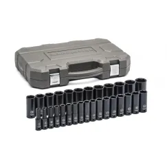 29 PC. 1/2\" DRIVE 6 POINT DEEP IMPACT METRIC SOCKET SET
