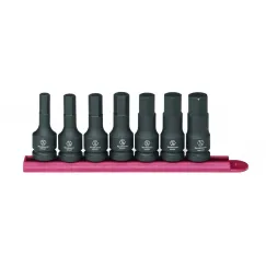 7 PC. 1/2\" DRIVE HEX BIT IMPACT SAE SOCKET SET