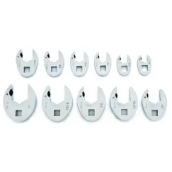 11 PC. 3/8\" DRIVE RATCHETING CROWFOOT SAE WRENCH SET