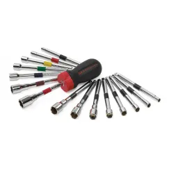 16 PC. SAE/METRIC RATCHETING NUTDRIVER SET