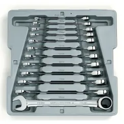 12 PC. 12 POINT RATCHETING COMBINATION METRIC WRENCH SET
