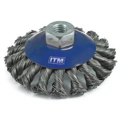 ITM Twist Knot Bevel Brush Stainless Steel 100mm