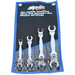 FLARE NUT FLEXHEAD SPANNER SET - METRIC - 4PC