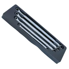DOUBLE RING LONG SPANNER SET - 15° OFFSET - SAE - 4PC