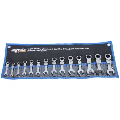 GEAR DRIVE ROE SPANNER SET - FLEX HEAD STUBBY - METRIC - 14PC