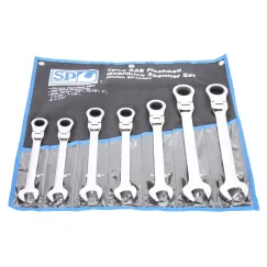 GEAR DRIVE ROE SPANNER SET - FLEX HEAD JUMBO - SAE - 7PC