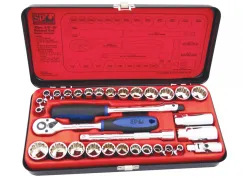 3/8\"DR SOCKET SET - METRIC/SAE - 32PC - 6 POINT
