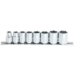 3/8\"DR SOCKET RAIL SET - 6PT SAE - 8PC