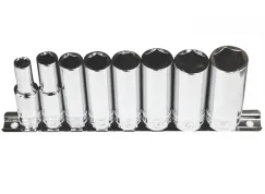3/8\"DR SOCKET RAIL SET - 6PT SAE - 8PC