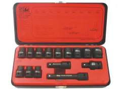 1/2\"DR IMPACT SOCKET SET - 6PT METRIC - 15PC