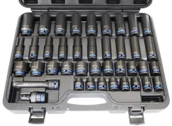 1/2\"DR IMPACT SOCKET SET - STANDARD & DEEP - 6PT - COLOUR CODED - METRIC ONLY - 40PC