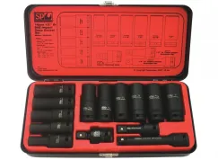 1/2\"DR DEEP IMPACT SOCKET SET - 6PT SAE - 14PC